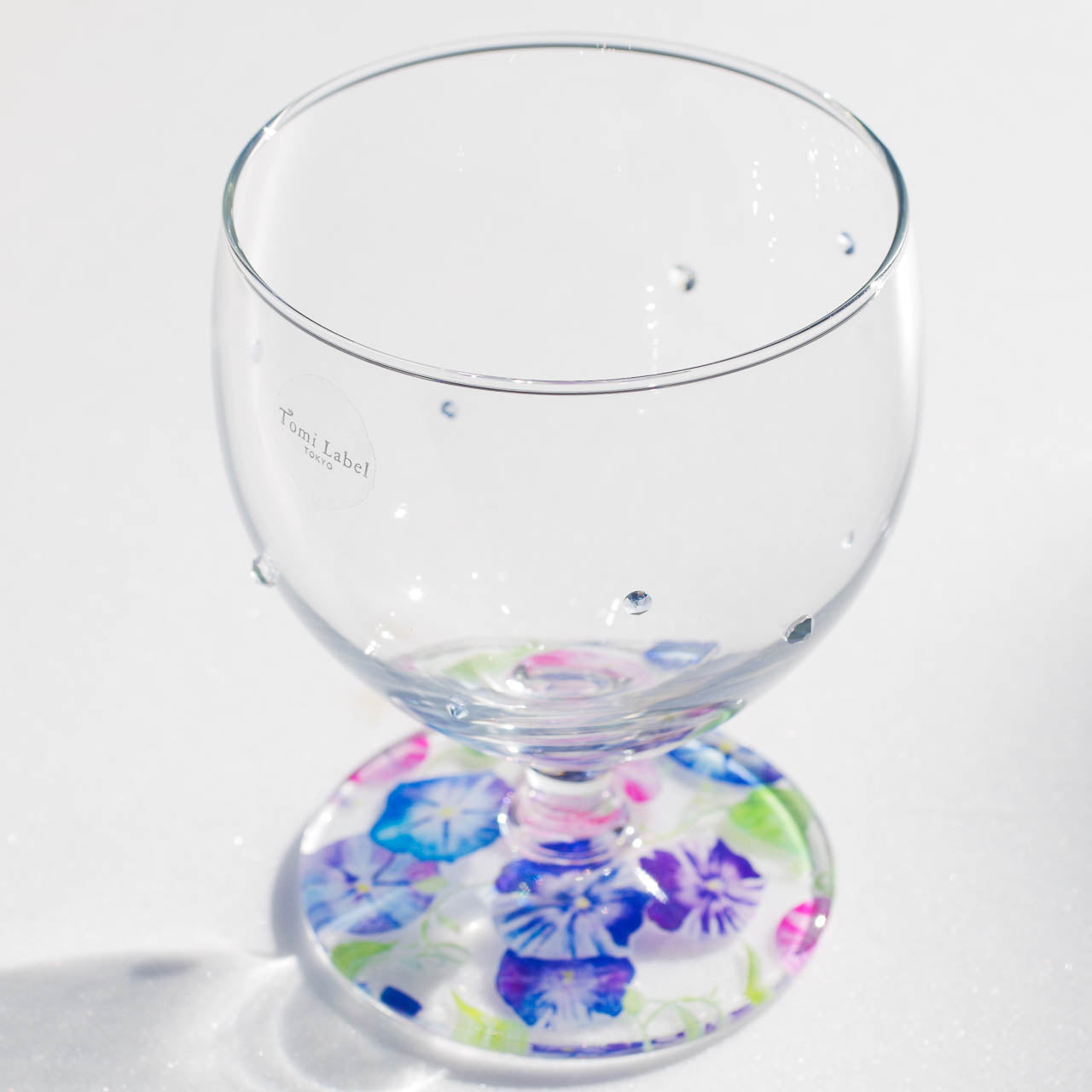WEB限定／花咲くグラス／朝露と朝顔／ミニワイン／EC601-as