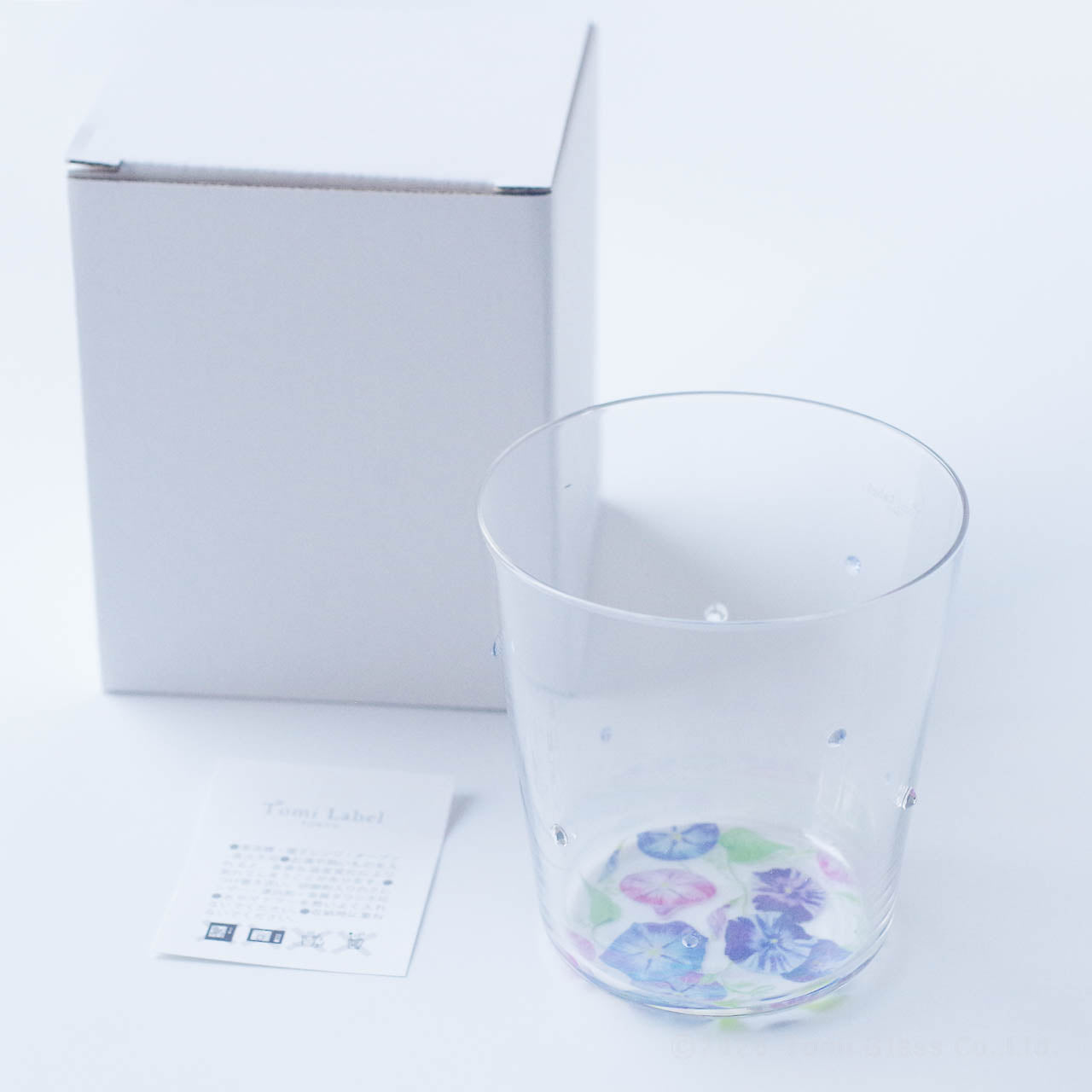 WEB限定／花咲くグラス／朝露と朝顔／タンブラー／EC825-as