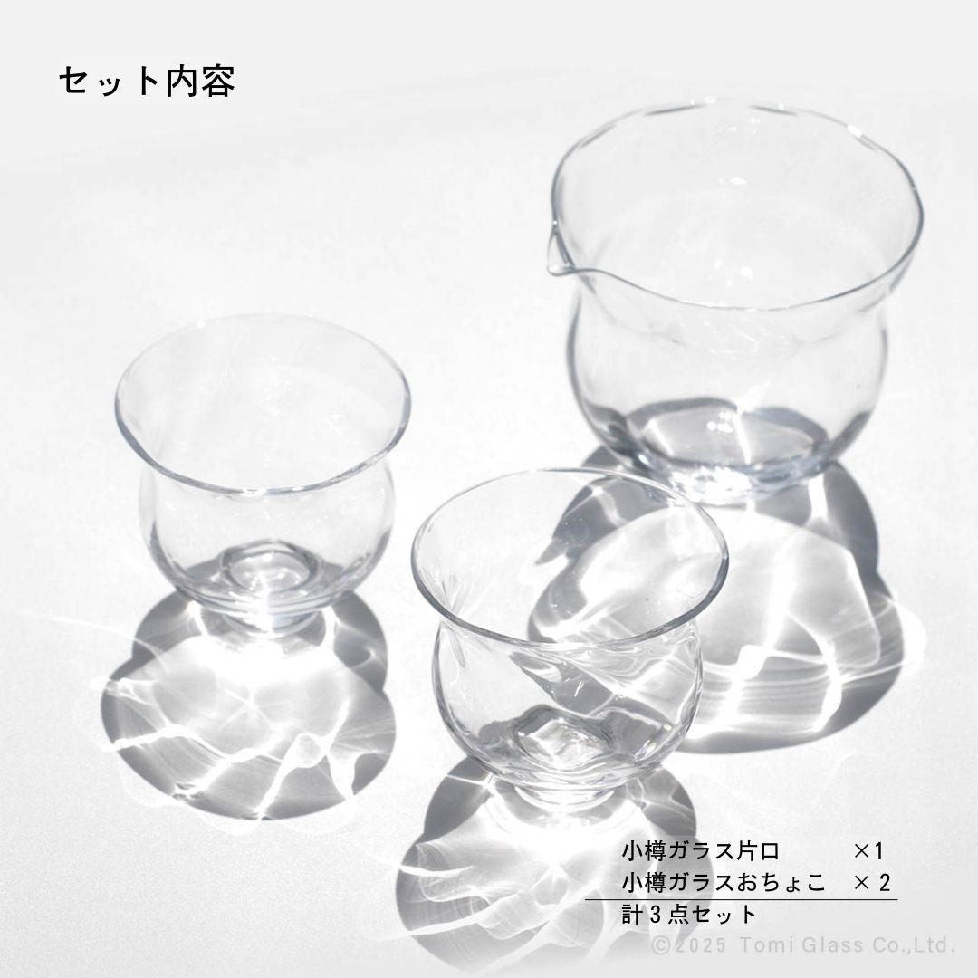 【ラッピング無料】WEB限定／小樽の吹きガラス酒器セット／ECST065