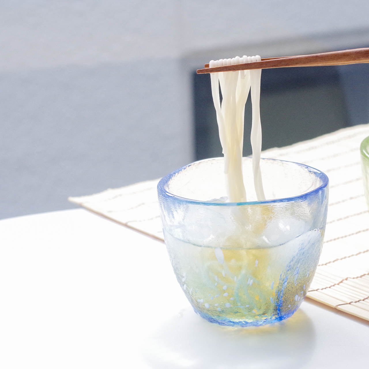 【送料無料】WEB限定／江戸硝子いきはりうみ／そうめん5点セット／ECST082