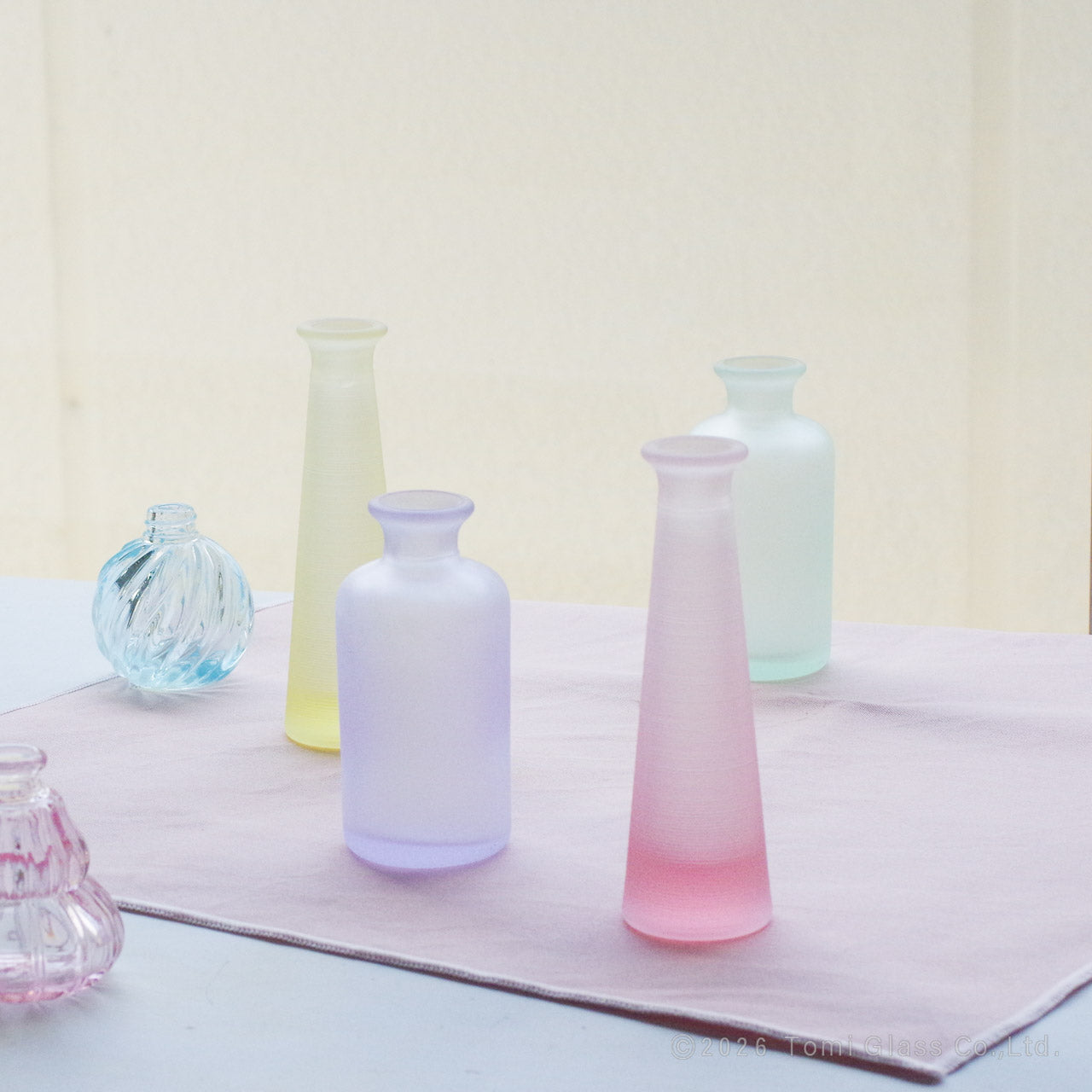 WEB限定／ヴィンテージ小瓶／スリム／ピンク／FG-8PK
