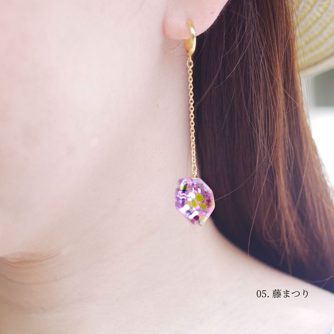WEB限定／江戸硝子うきよのかけら／ピアス／KA012