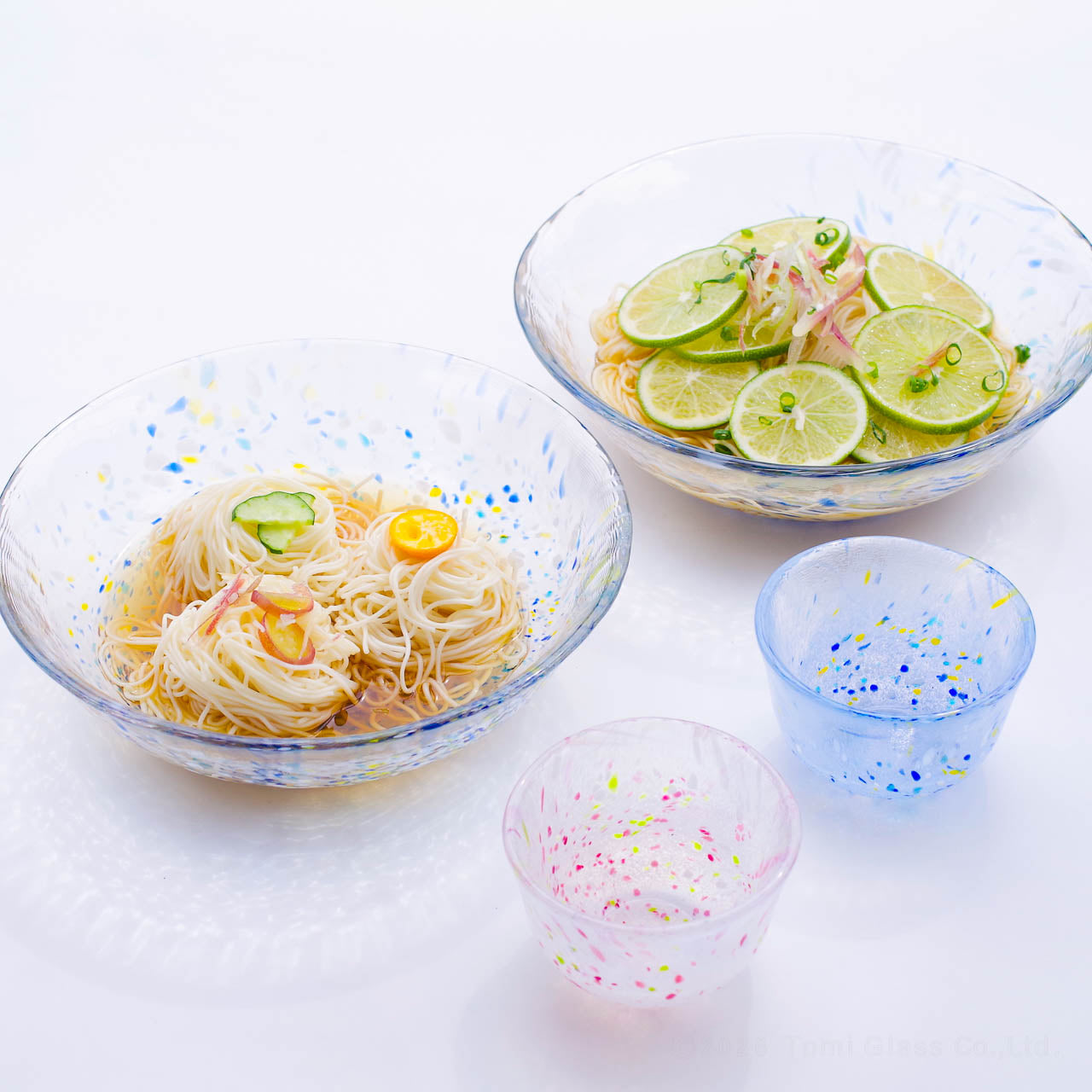 【送料無料】WEB限定／江戸硝子／うきよ／そうめん４点セット／ECST075