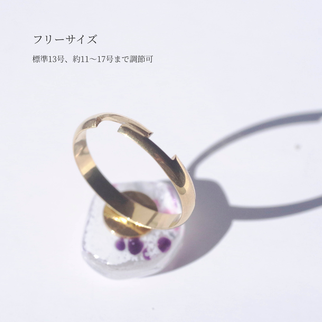 WEB限定／江戸硝子うきよのかけら／指輪／KA014