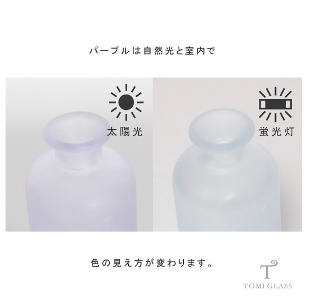 WEB限定／ヴィンテージ小瓶／スト／パープル／フロスト／GL-15PR