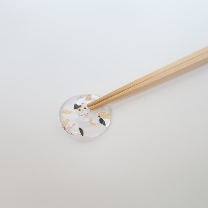 猫に蛸／箸置き／猫／7095-01