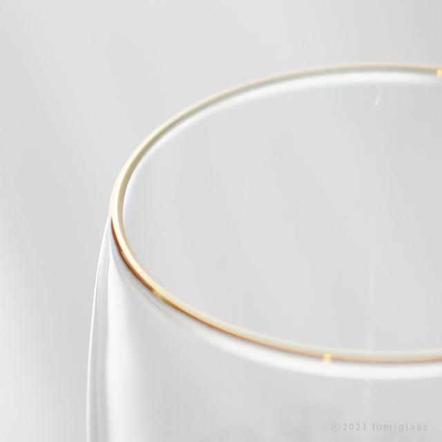 ワイングラス-花柄-金の拡大