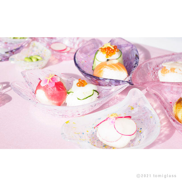 寿司-ガラス食器-かわいい-ヒラリ