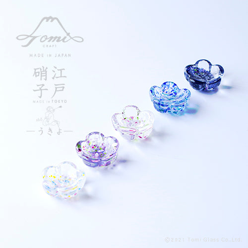 江戸硝子／うきよ／花箸置き／5個セット／EGST400